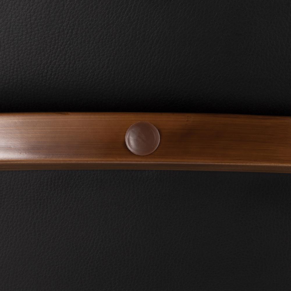 Walnut Bamboo, Black PU Cosmo Chair. Picture 8