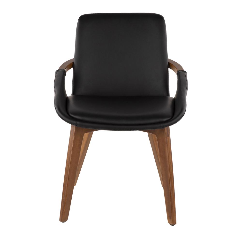 Walnut Bamboo, Black PU Cosmo Chair. Picture 5
