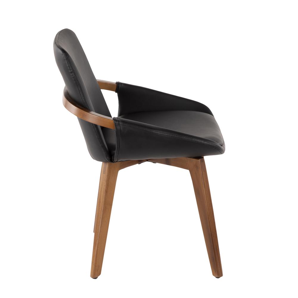 Walnut Bamboo, Black PU Cosmo Chair. Picture 2