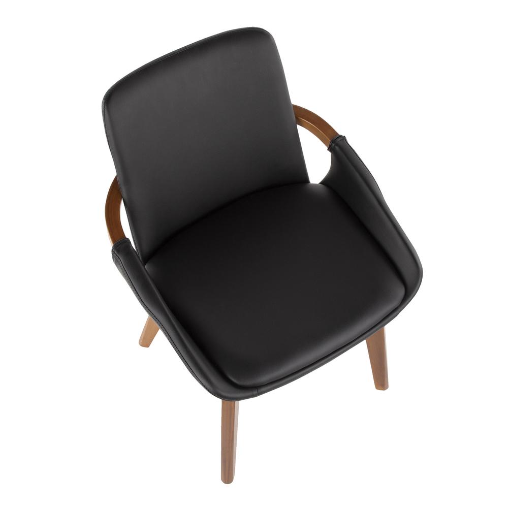 Walnut Bamboo, Black PU Cosmo Chair. Picture 6