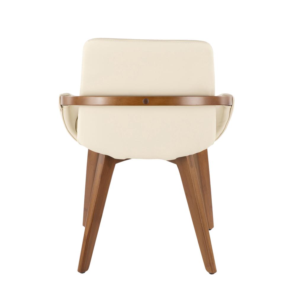 Walnut Bamboo, Cream PU Cosmo Chair. Picture 4