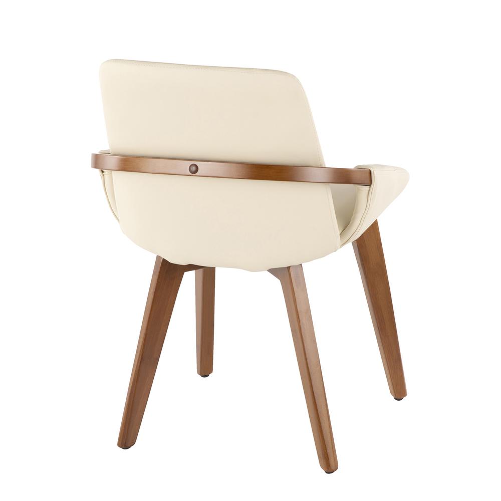 Walnut Bamboo, Cream PU Cosmo Chair. Picture 3