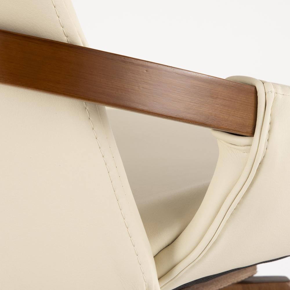 Walnut Bamboo, Cream PU Cosmo Chair. Picture 7