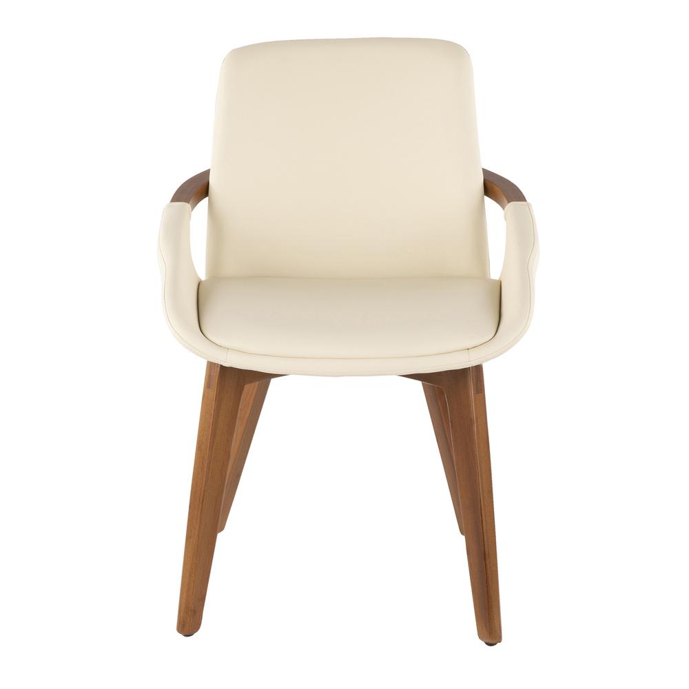 Walnut Bamboo, Cream PU Cosmo Chair. Picture 5