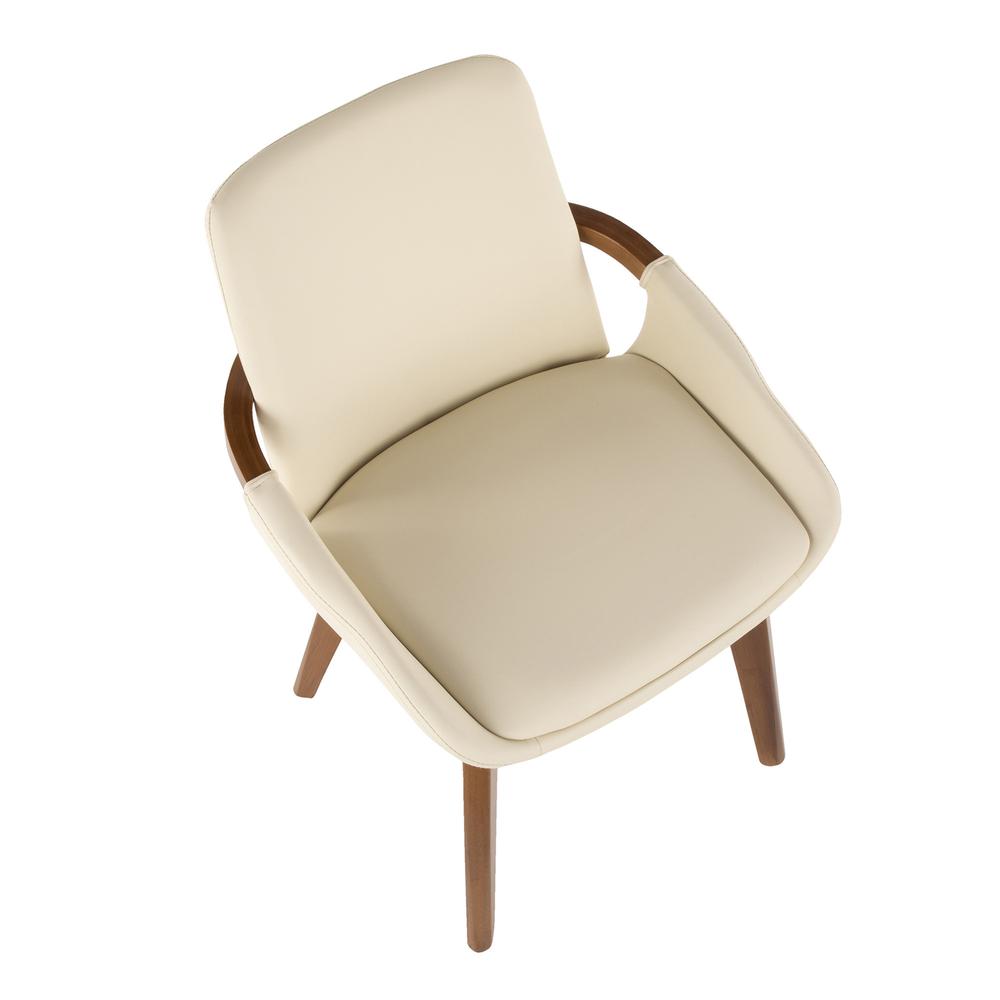 Walnut Bamboo, Cream PU Cosmo Chair. Picture 6