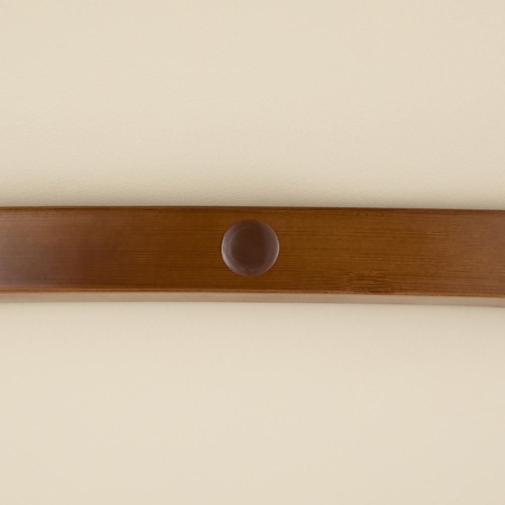 Walnut Bamboo, Cream PU, Black Metal Cosmo Counter Stool. Picture 5