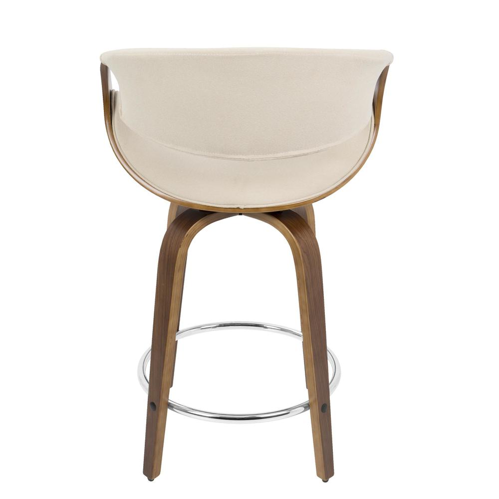 Brown Curvini 24'' Fixed Height Counter Stool - Set of 2. Picture 6