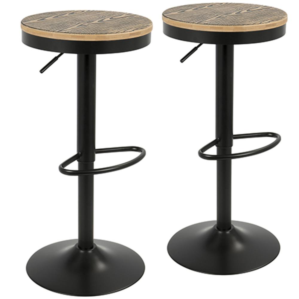 Black Dakota Barstool - Set of 2. Picture 1