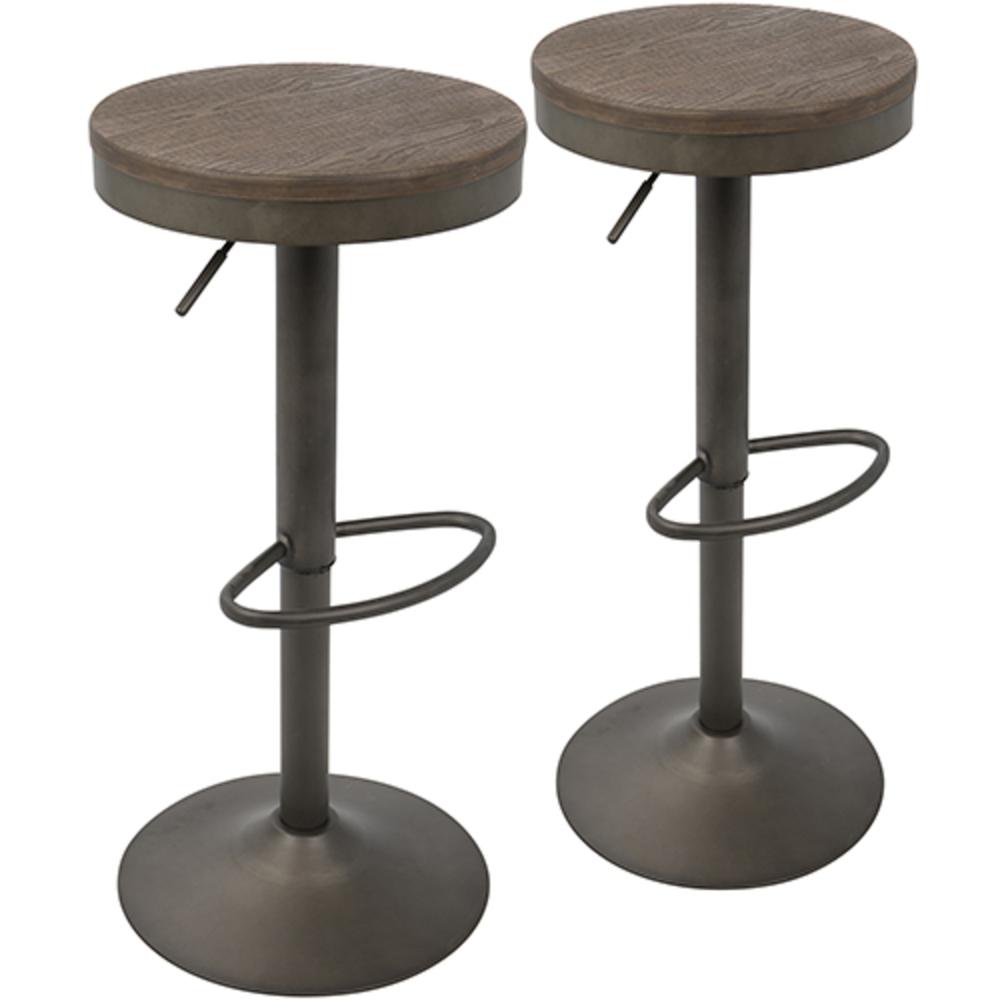Antique, Brown Dakota Barstool - Set of 2. Picture 1