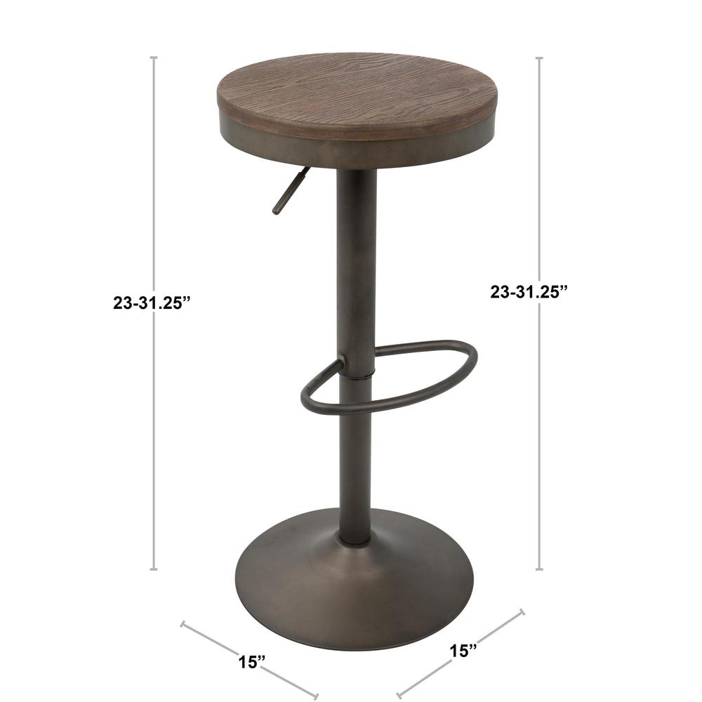 Antique, Brown Dakota Barstool - Set of 2. Picture 8