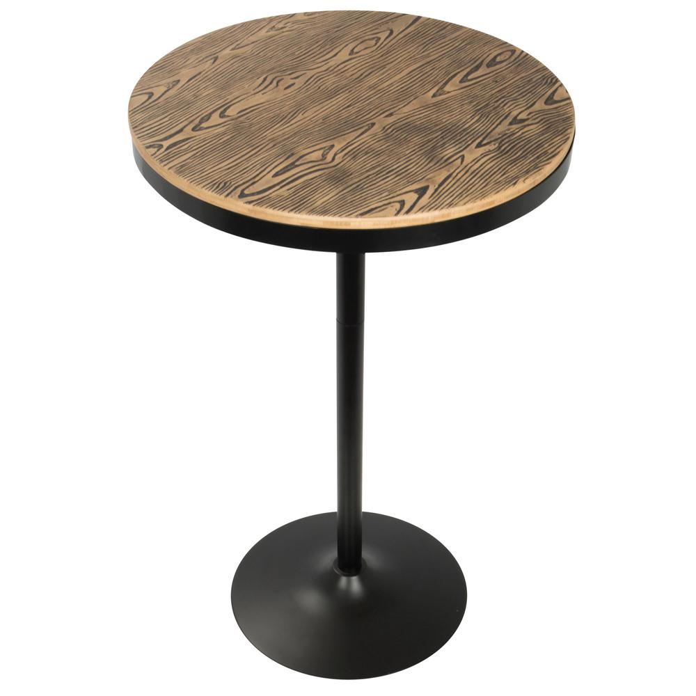 Black, Medium Brown Top  Dakota Bar Table. Picture 4