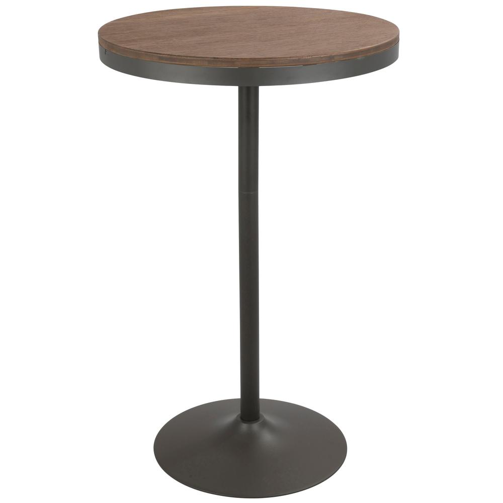 Grey, Brown Dakota Bar Table. Picture 1