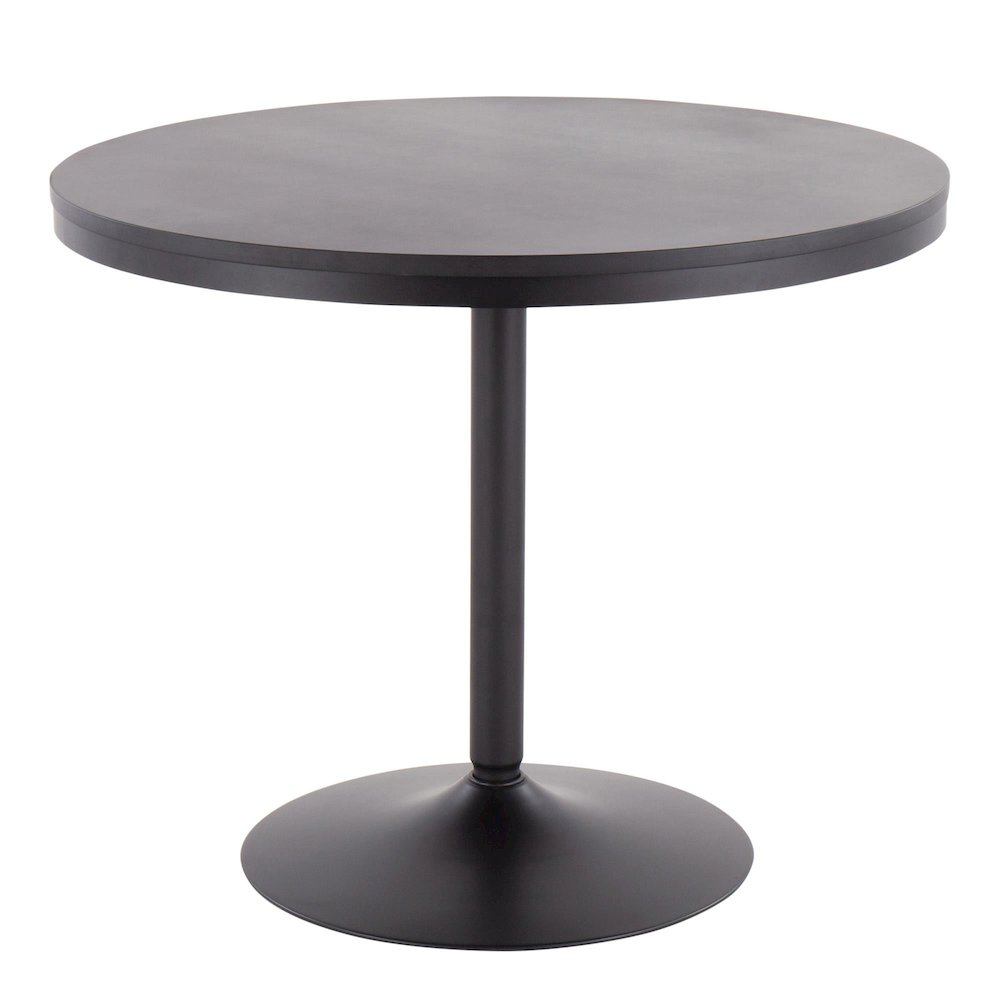 Black Steel, Black Wood Dakota Dining Table. Picture 1
