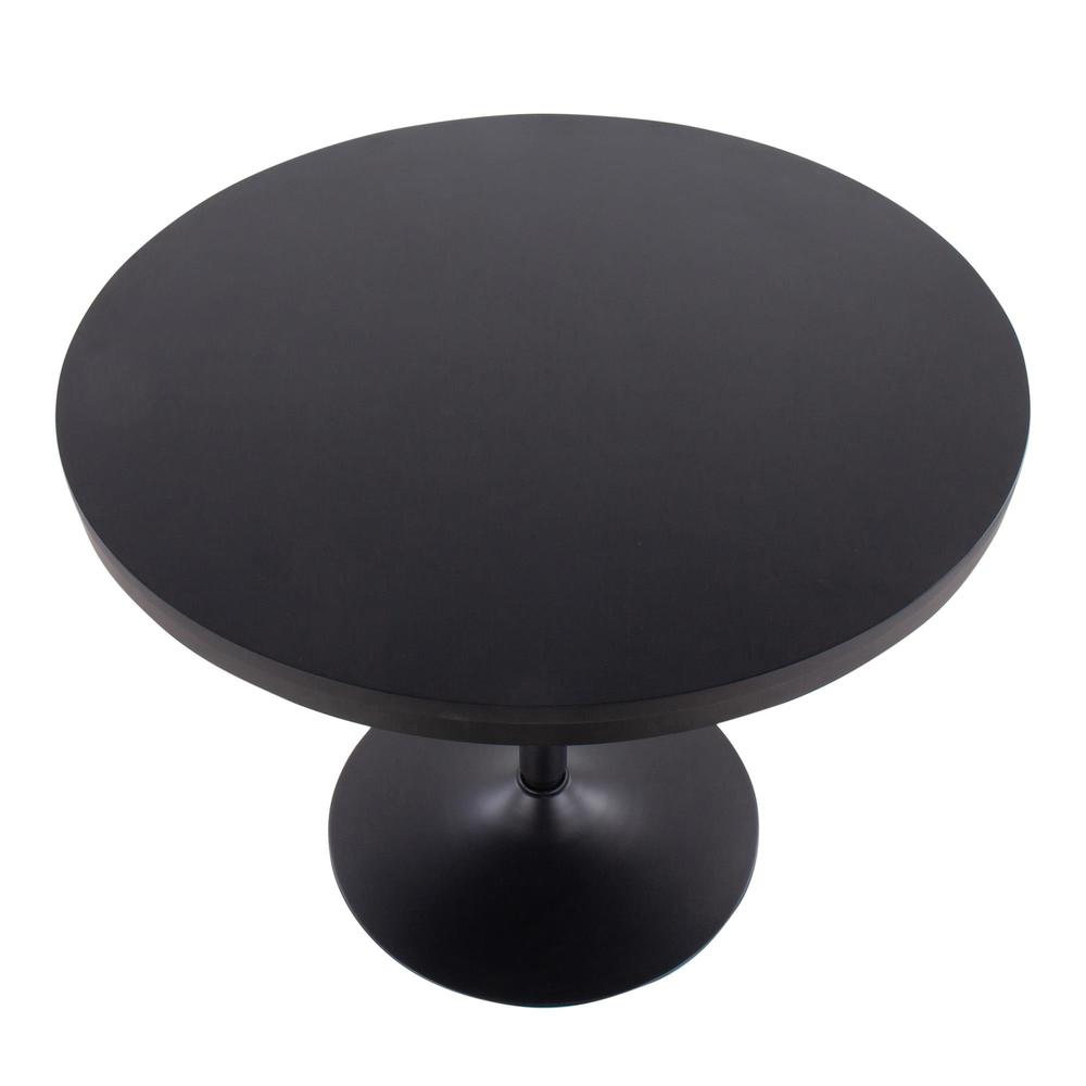 Black Steel, Black Wood Dakota Dining Table. Picture 2