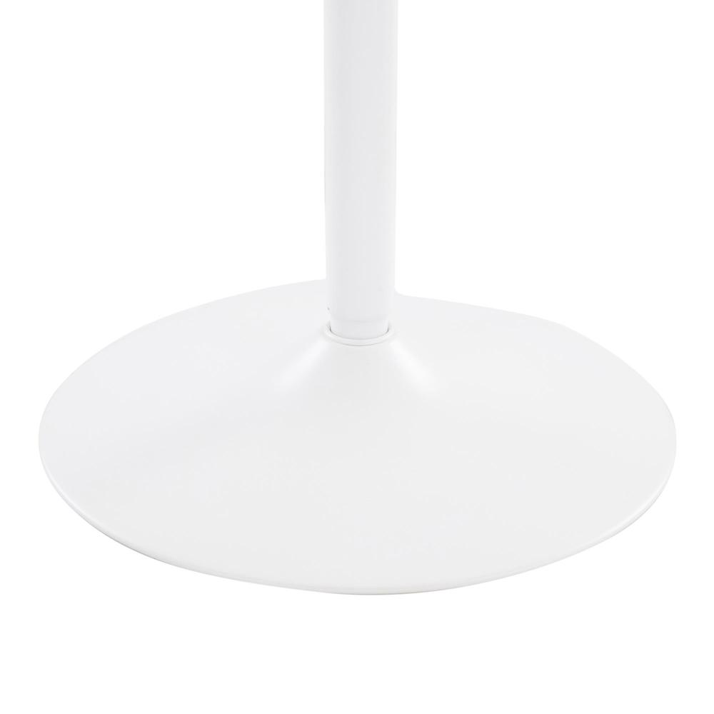 White Steel, White Wood Dakota Dining Table. Picture 3