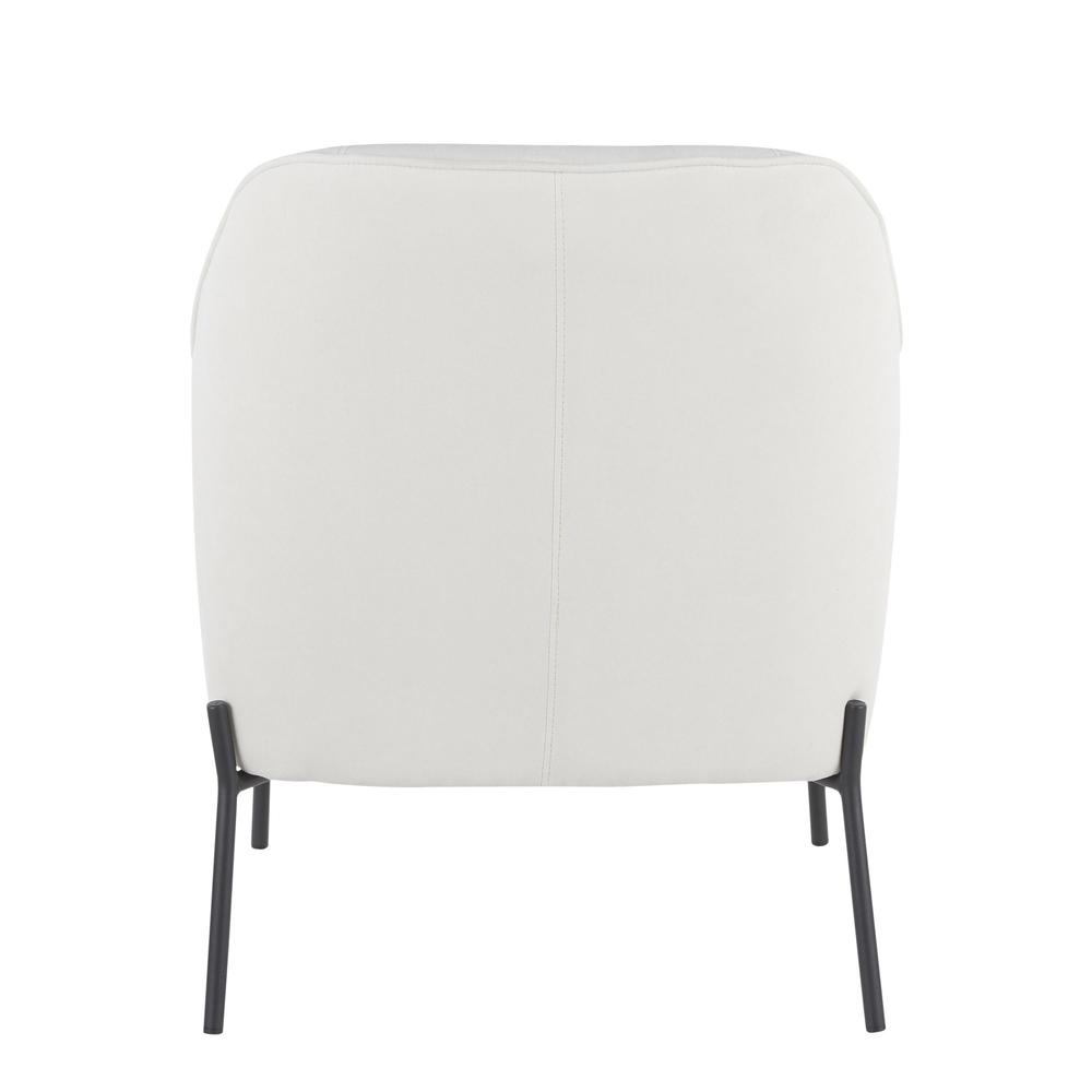 Black Metal, Cream Fabric Daniella Accent Chair. Picture 4