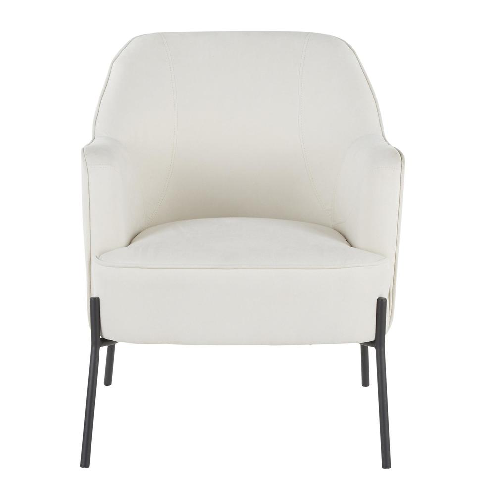 Black Metal, Cream Fabric Daniella Accent Chair. Picture 5