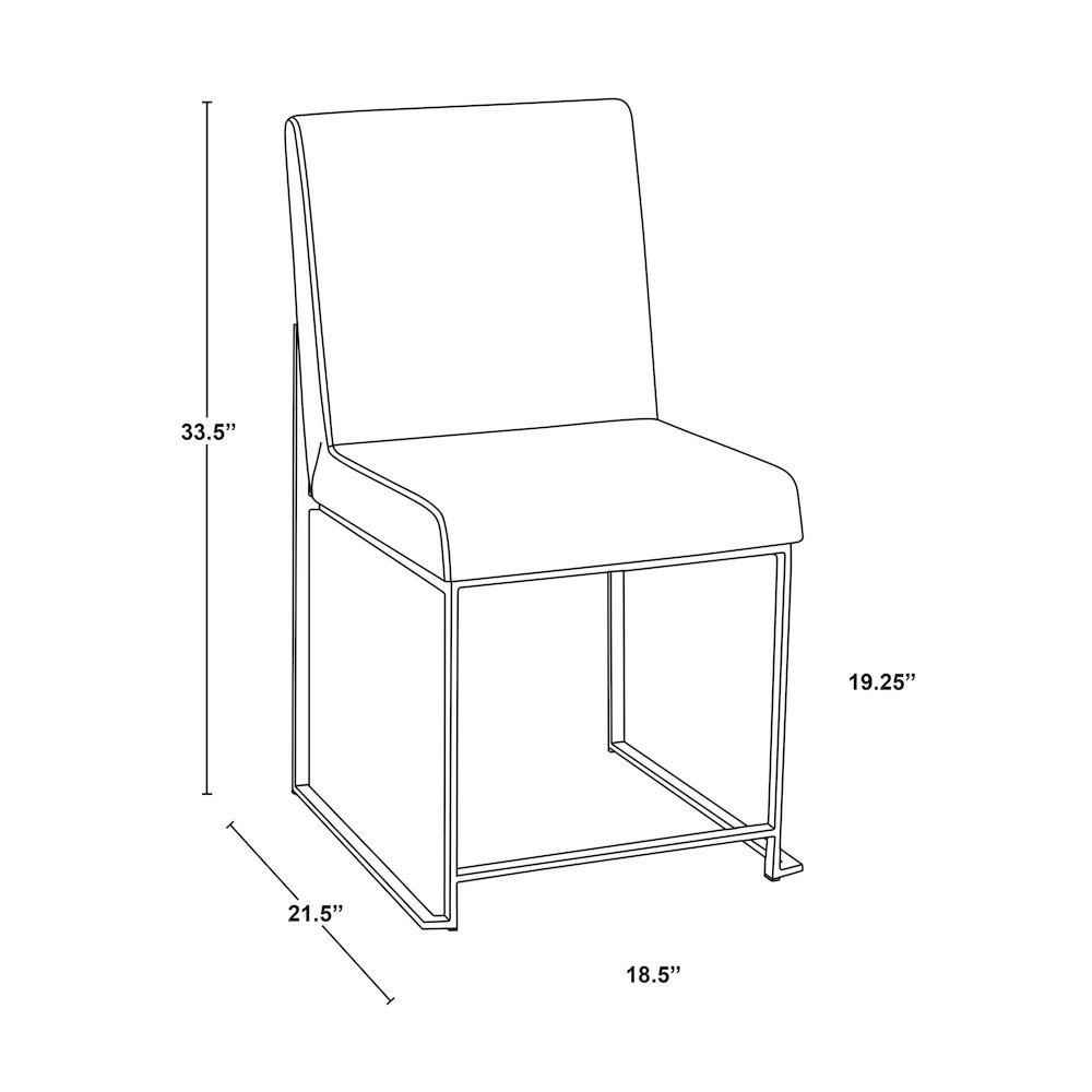 High Back Fuji Dining Chair - Set of 2. Picture 10