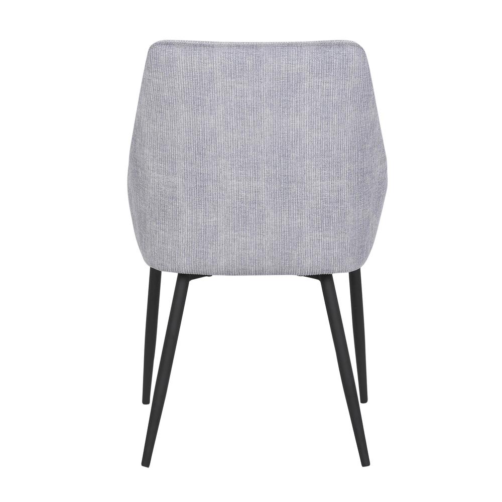 Black Metal, Grey Corduroy Diana Corduroy Chair - Set of 2. Picture 5