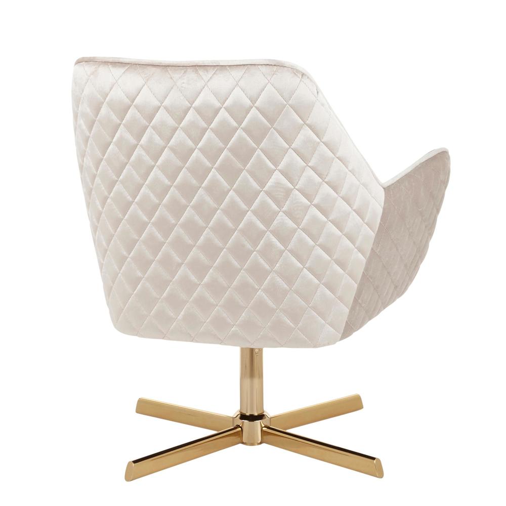 Gold Metal, Champaign Velvet Diana Lounge Chair. Picture 3