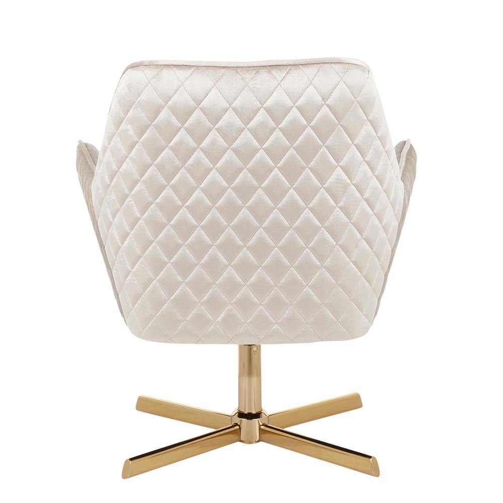 Gold Metal, Champaign Velvet Diana Lounge Chair. Picture 4