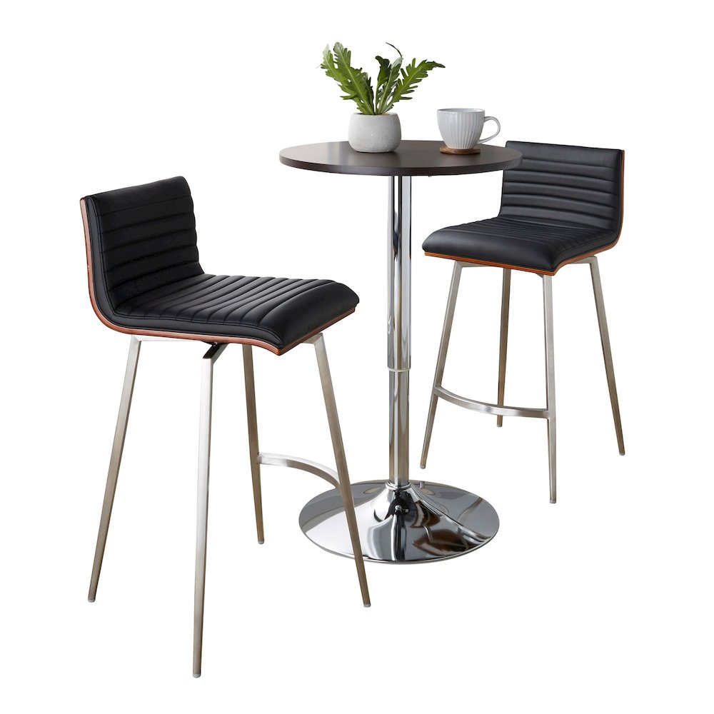 Mason Swivel Adjustable Counter Height Dining Set - 3 Piece. Picture 3