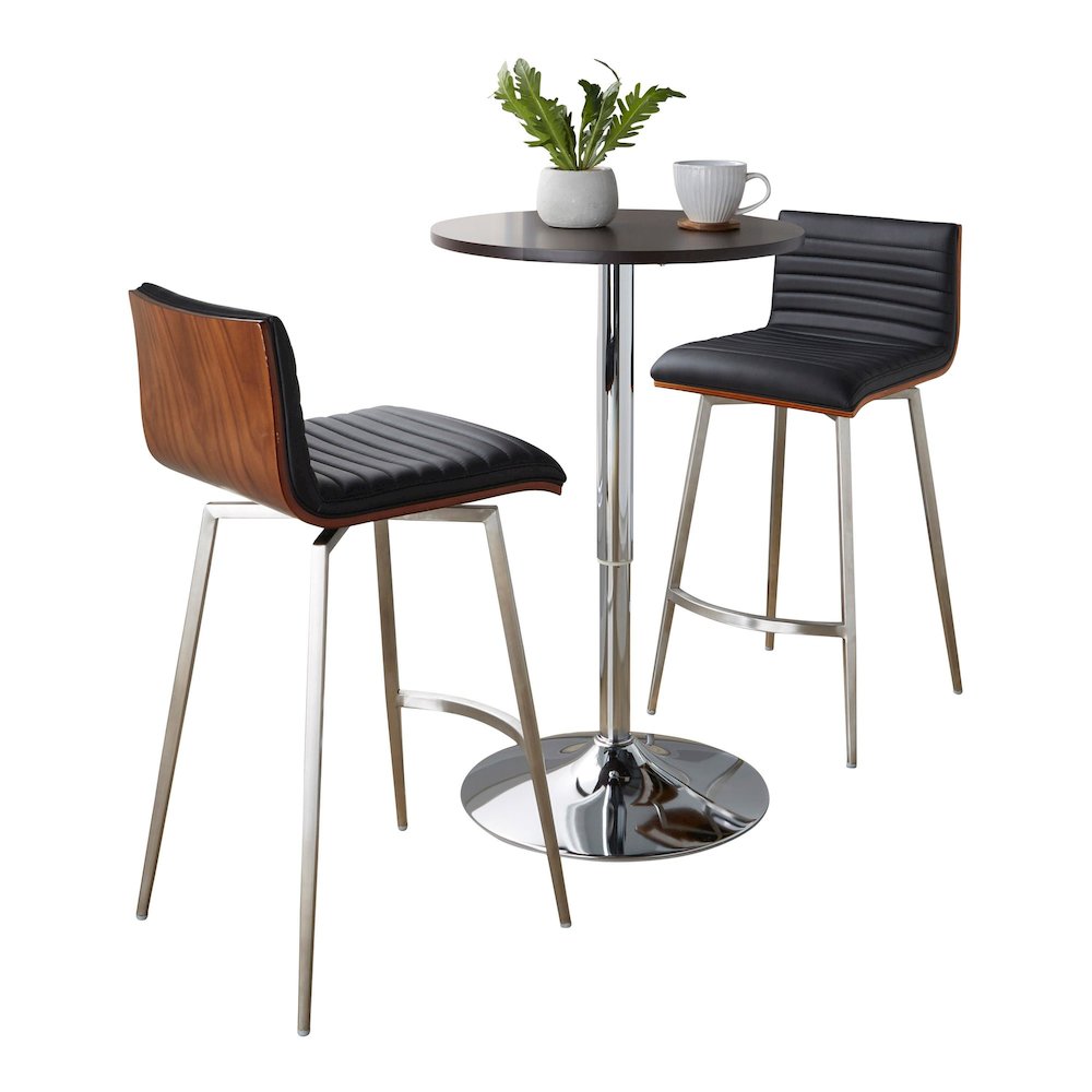 Mason Swivel Adjustable Counter Height Dining Set - 3 Piece. Picture 1