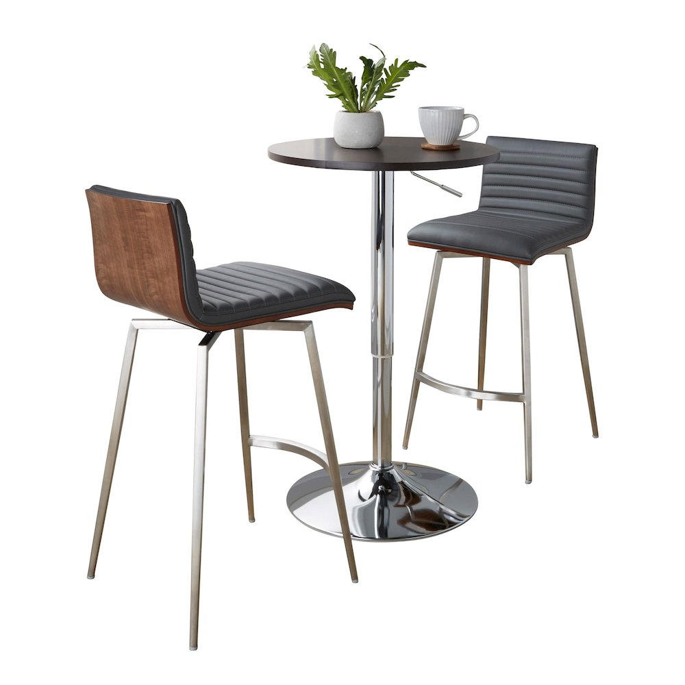 Mason Swivel Adjustable Counter Height Dining Set - 3 Piece. Picture 1