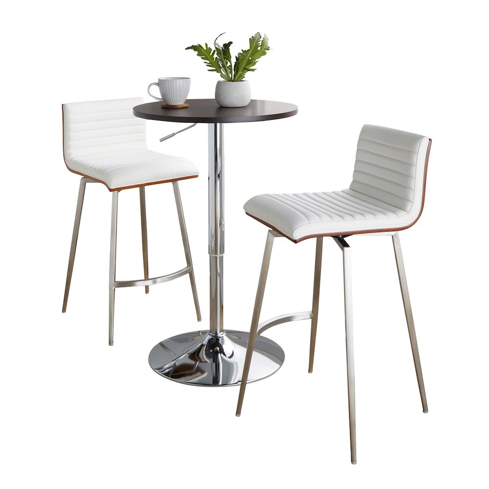 Mason Swivel Adjustable Counter Height Dining Set - 3 Piece. Picture 4