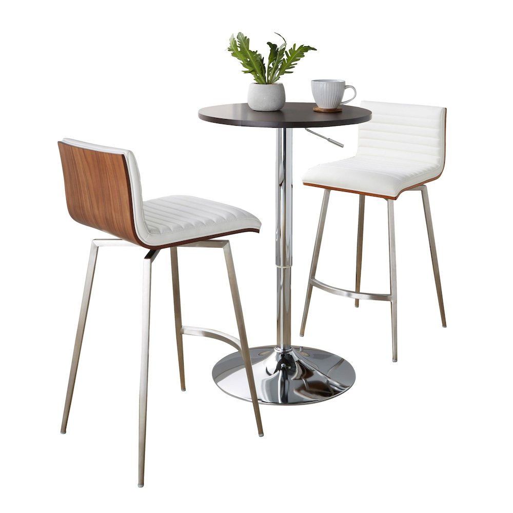 Mason Swivel Adjustable Counter Height Dining Set - 3 Piece. Picture 1