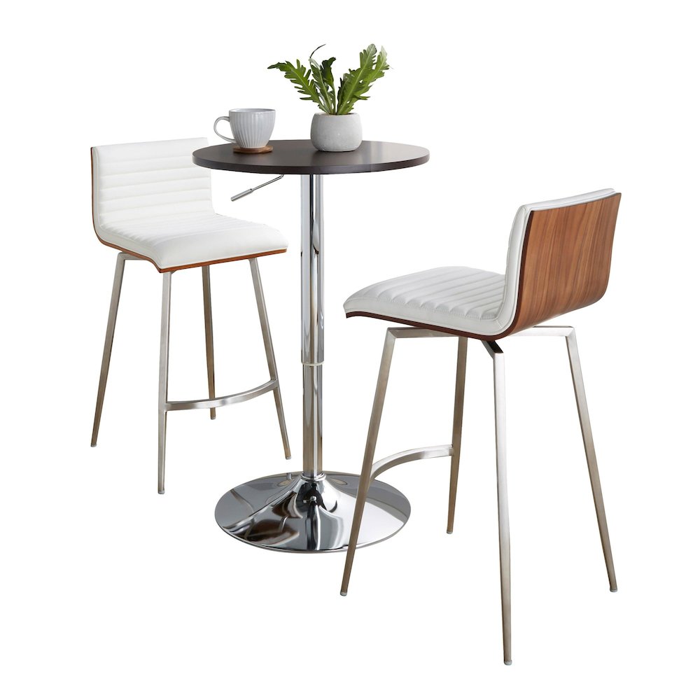 Mason Swivel Adjustable Counter Height Dining Set - 3 Piece. Picture 2