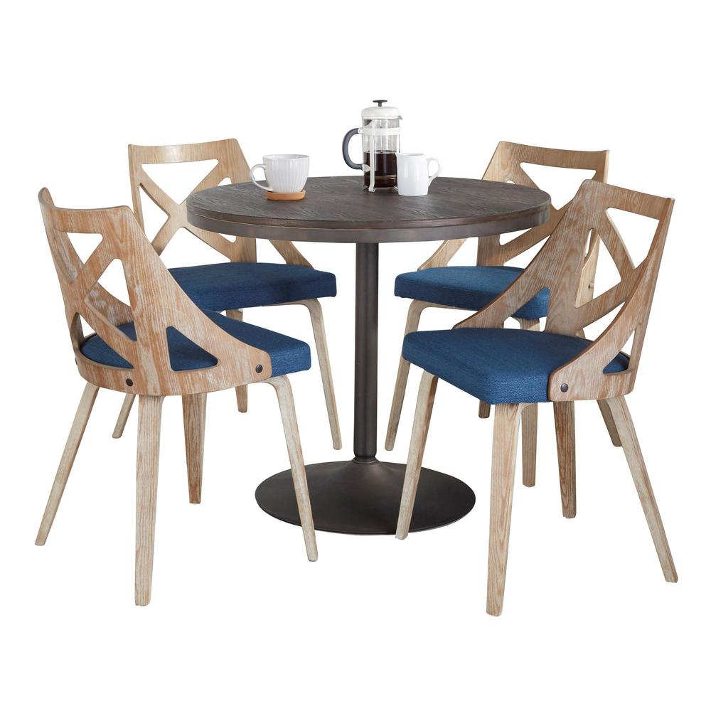 Brown Dakota-Charlotte Dining Set - 5 Piece. Picture 1