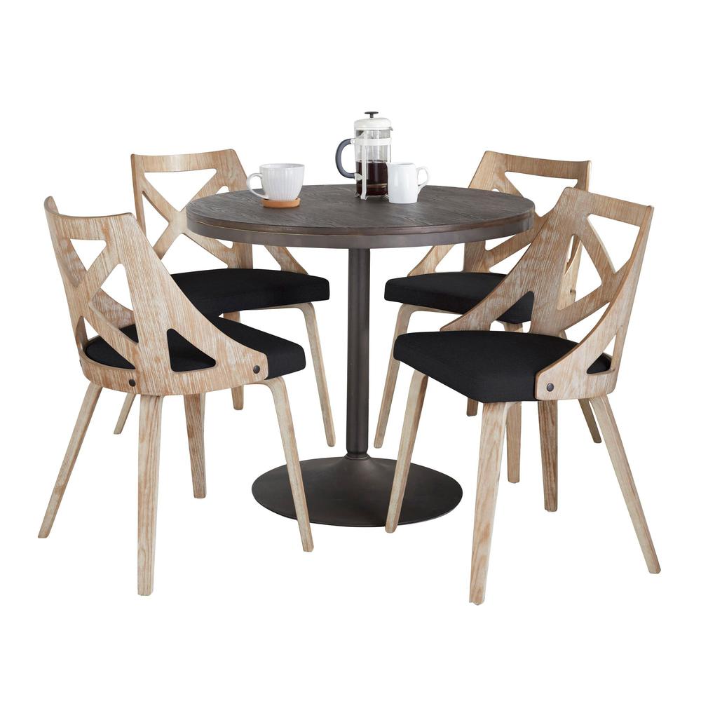 Brown Dakota-Charlotte Dining Set - 5 Piece. Picture 2