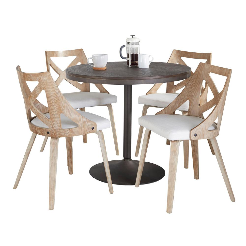 Brown Dakota-Charlotte Dining Set - 5 Piece. Picture 2