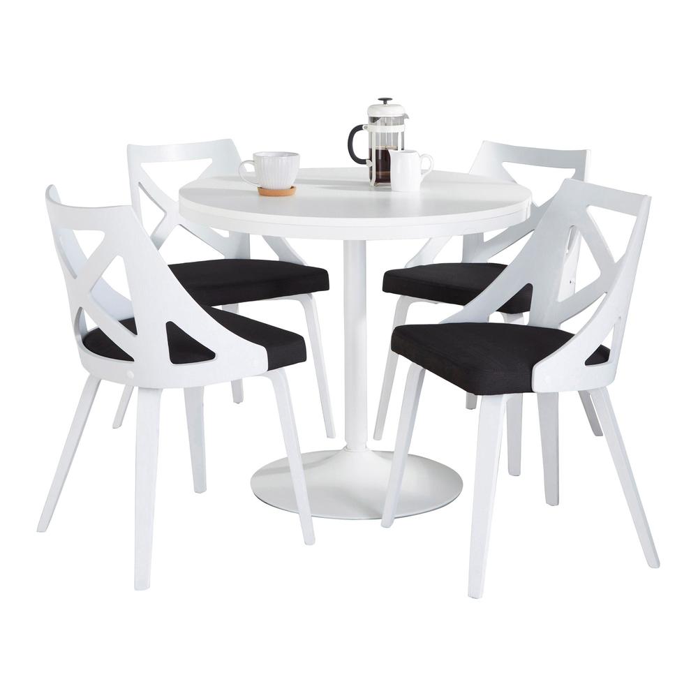White Dakota-Charlotte Dining Set - 5 Piece. Picture 1