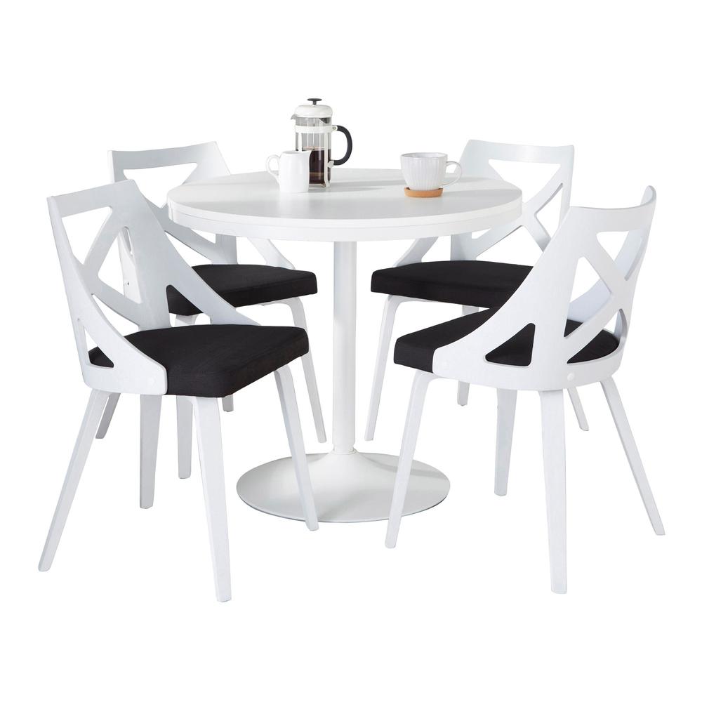 White Dakota-Charlotte Dining Set - 5 Piece. Picture 2