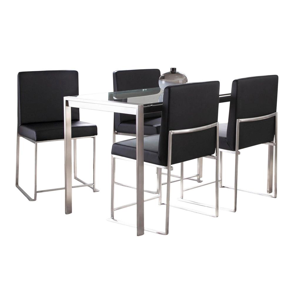 Silver Fuji High Back Dining Set - 5 Piece. Picture 1