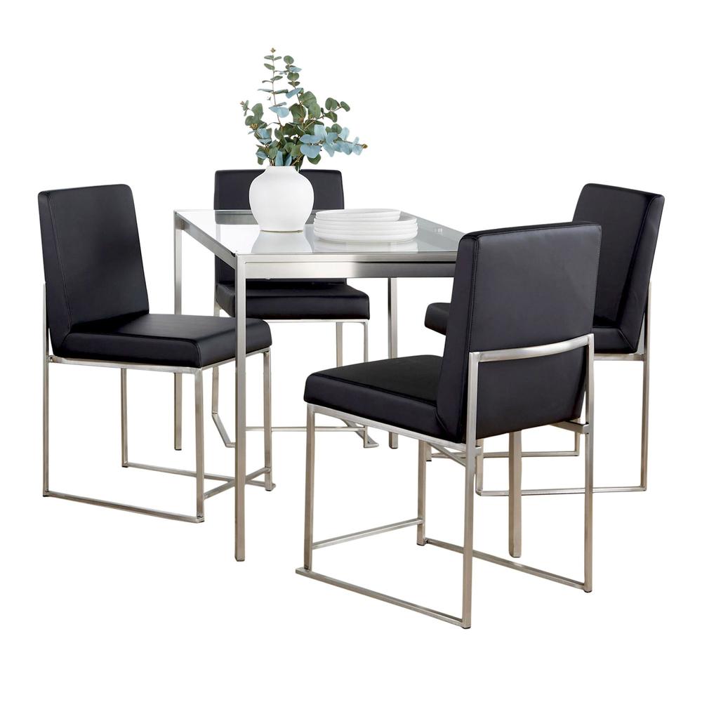 Silver Fuji High Back Dining Set - 5 Piece. Picture 2