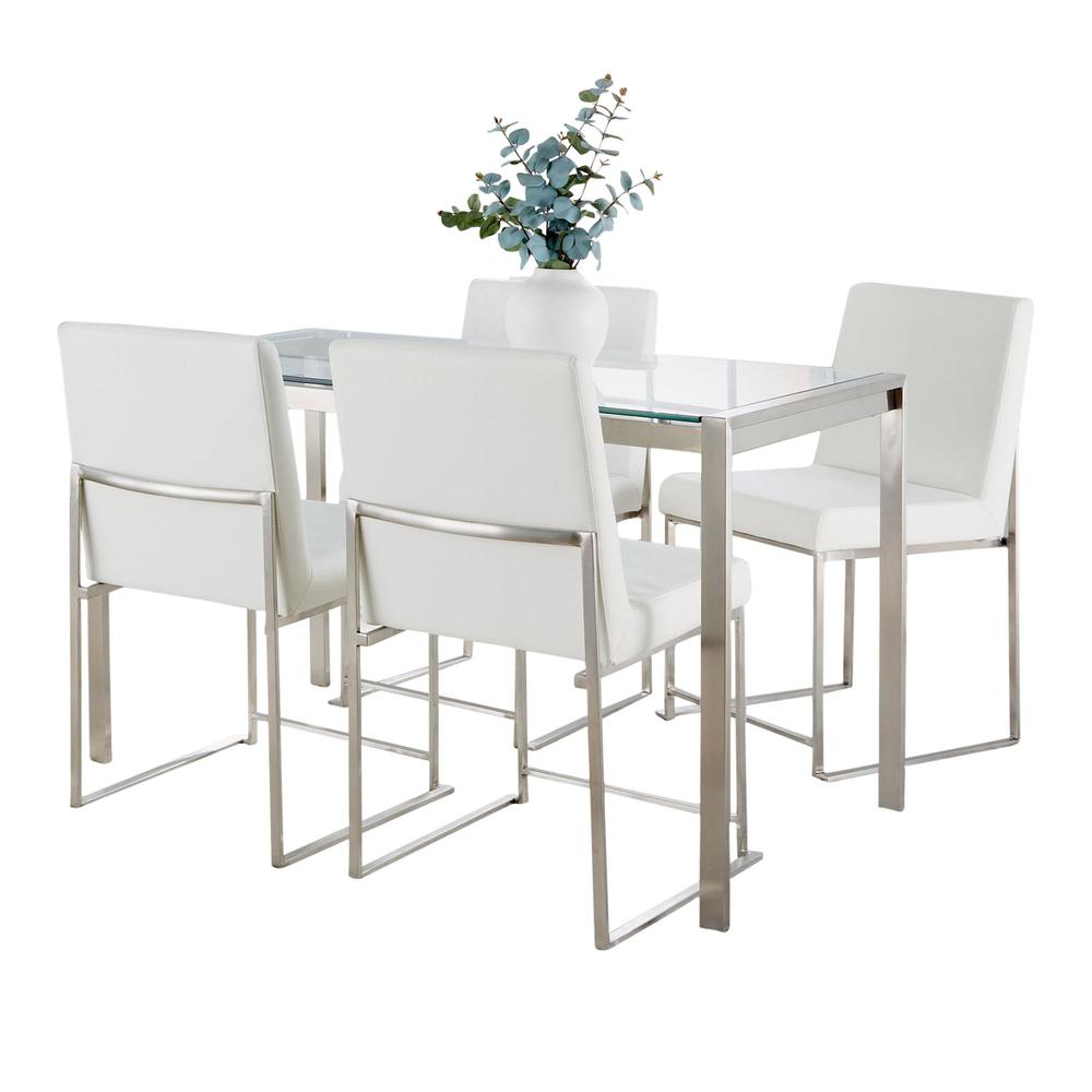 Silver Fuji High Back Dining Set - 5 Piece. Picture 1