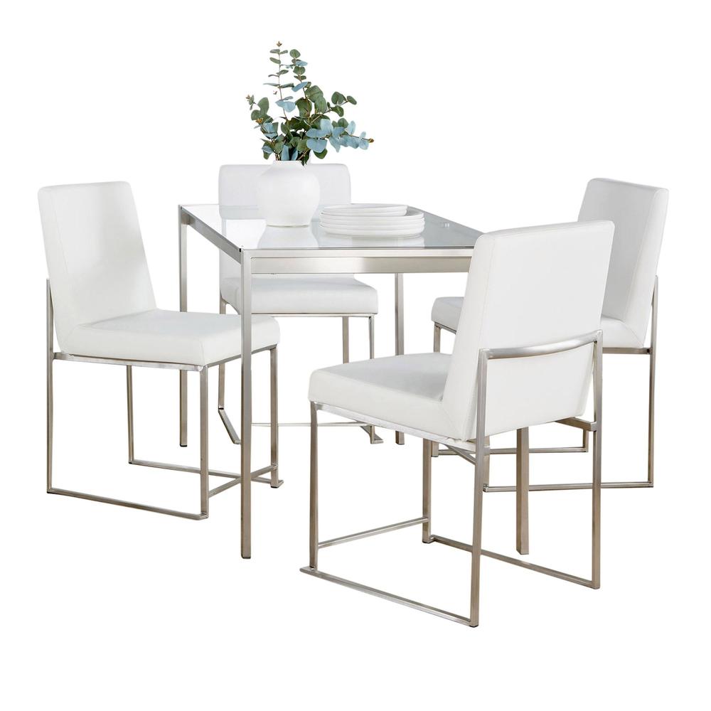 Silver Fuji High Back Dining Set - 5 Piece. Picture 2