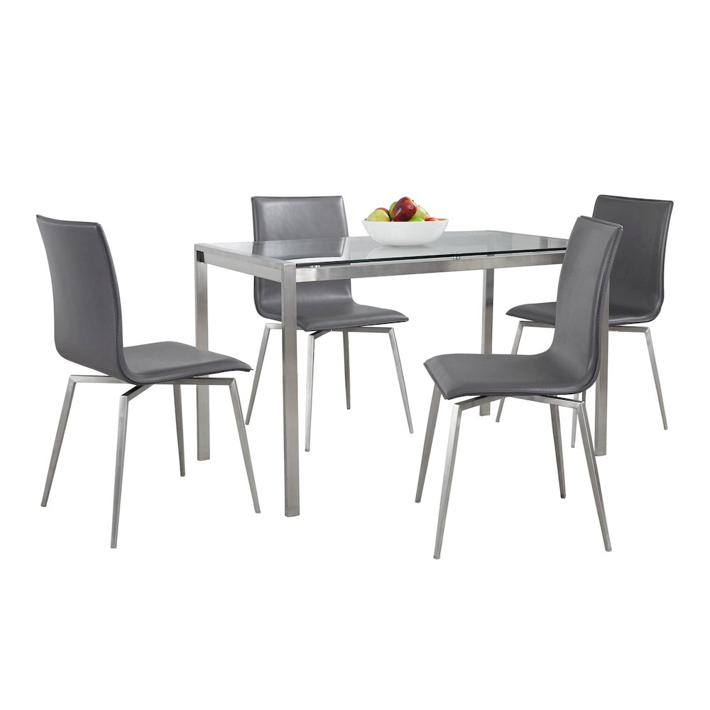 Fuji-Mason Upholstered Swivel Dining Set - 5 Piece. Picture 2