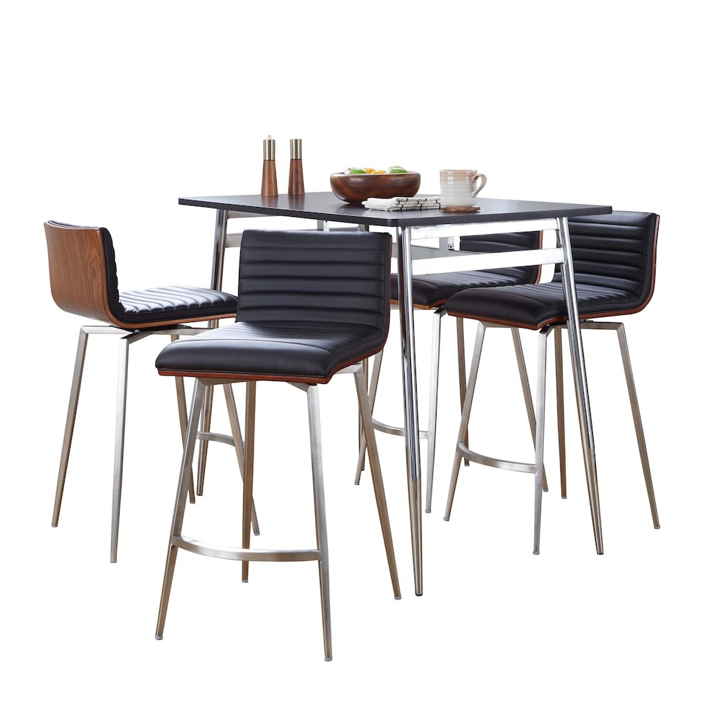 Marcel-Mason Swivel Counter Height Dining Set - 5 Piece. Picture 1