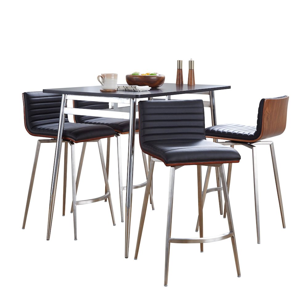Marcel-Mason Swivel Counter Height Dining Set - 5 Piece. Picture 2