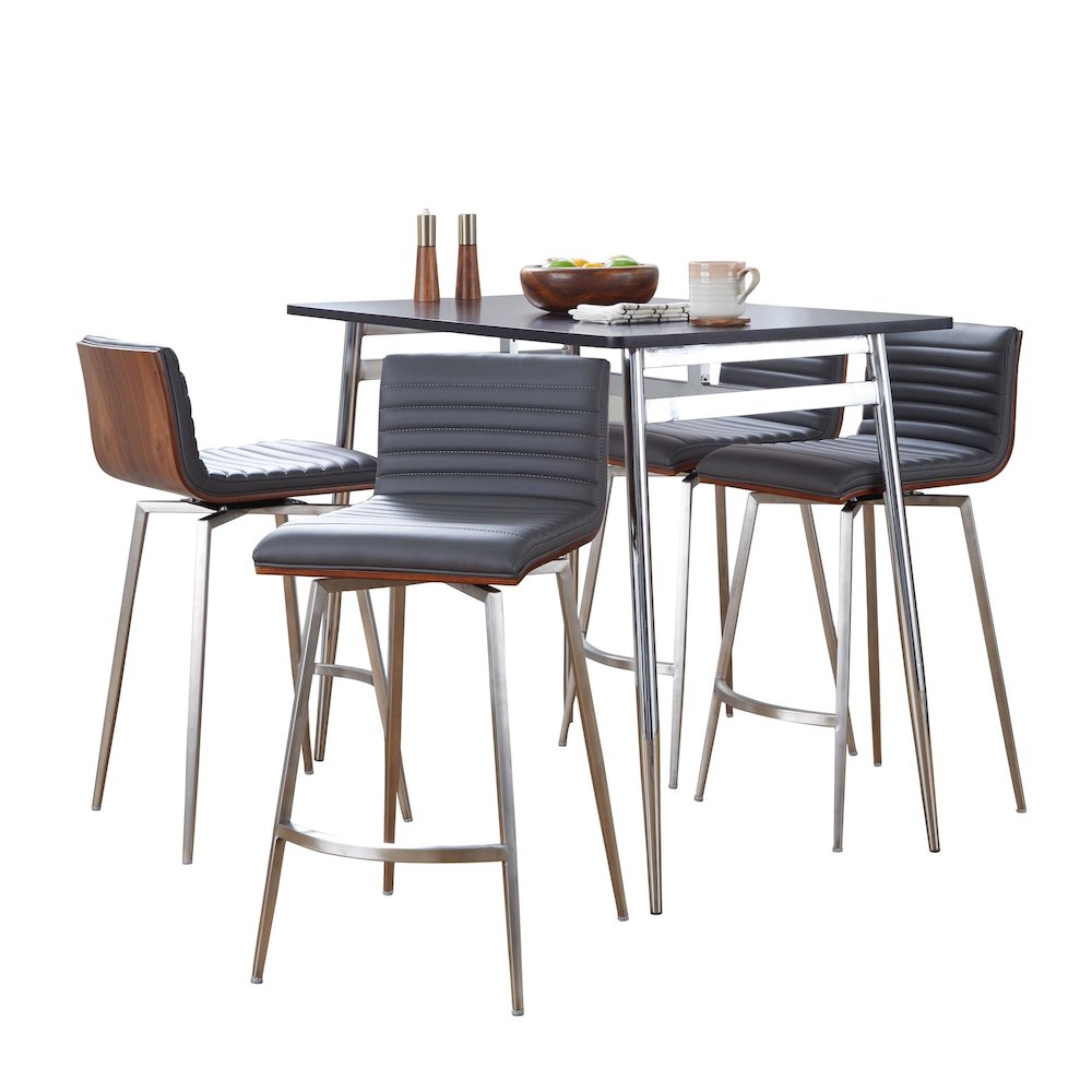 Marcel-Mason Swivel Counter Height Dining Set - 5 Piece. Picture 1