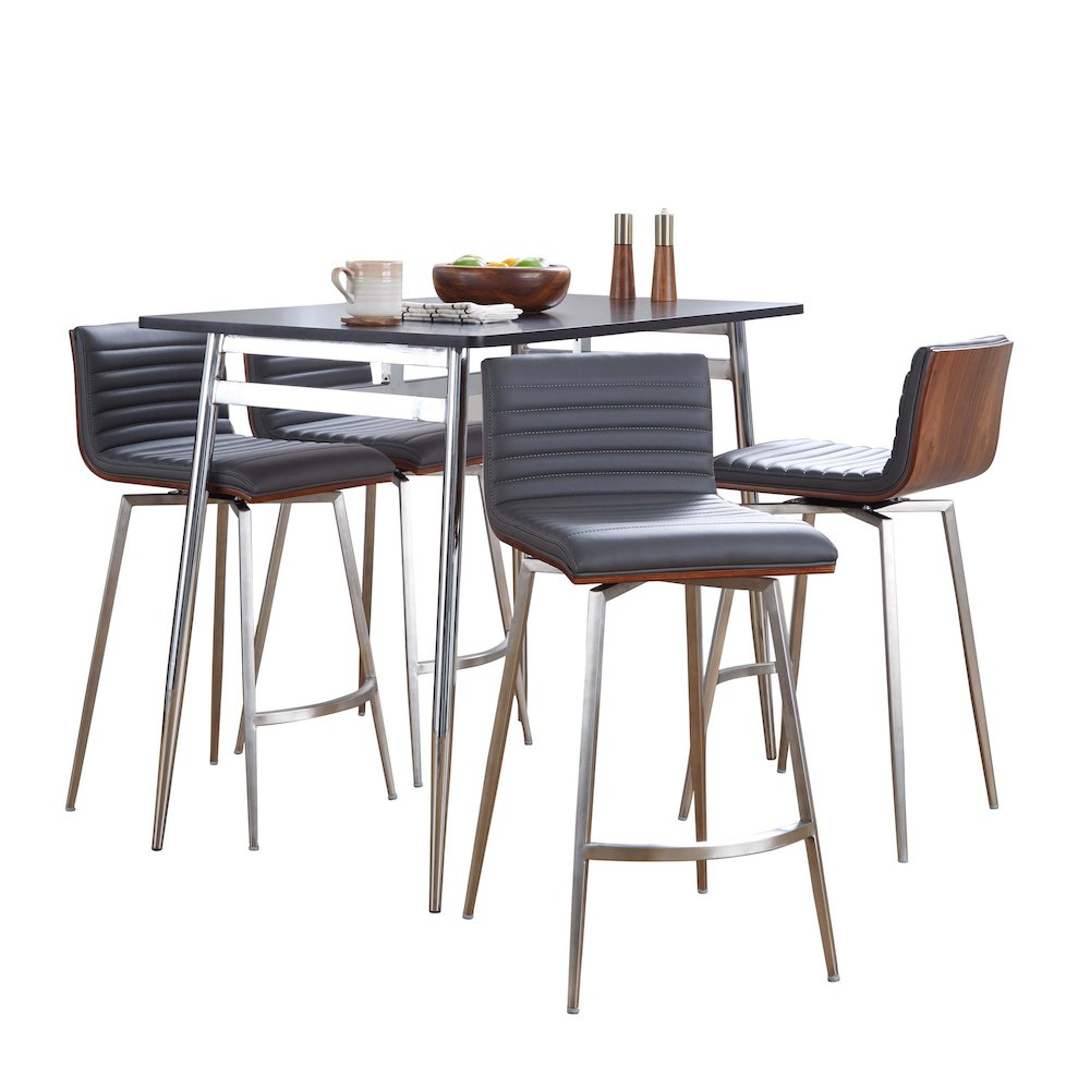 Marcel-Mason Swivel Counter Height Dining Set - 5 Piece. Picture 2