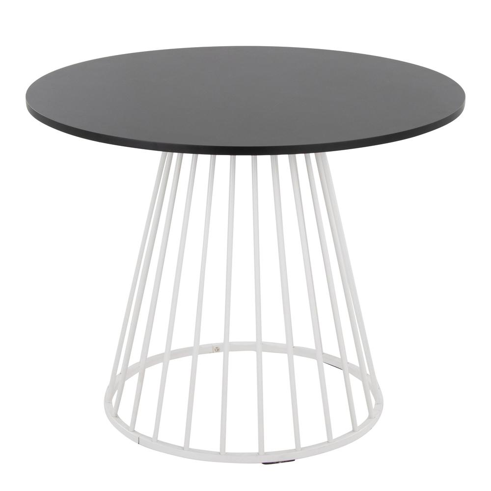White Metal, Black MDF Canary Cosmo Dining Table. Picture 2