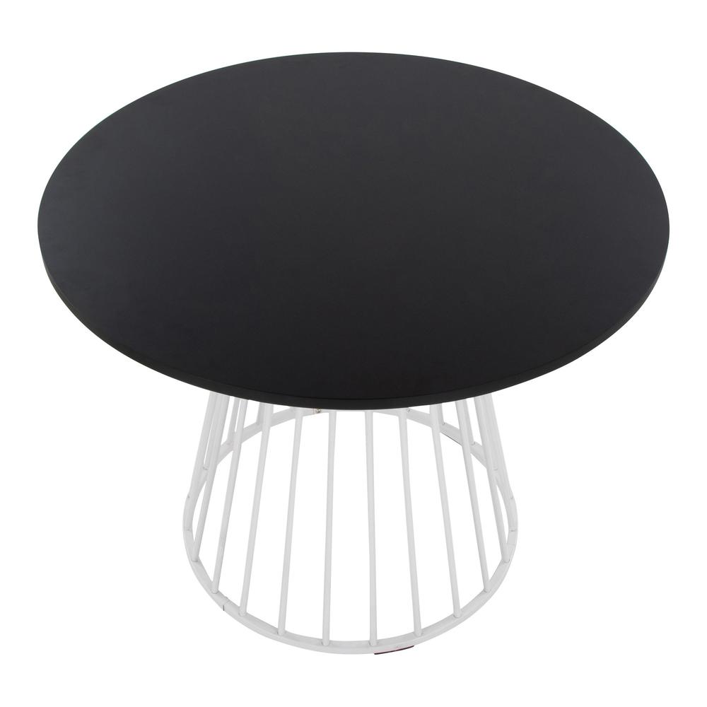 White Metal, Black MDF Canary Cosmo Dining Table. Picture 3