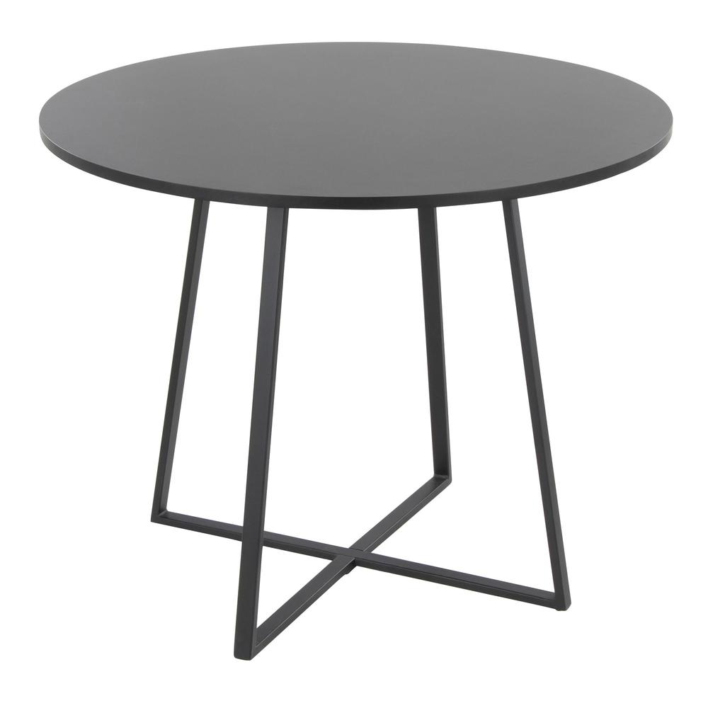 Black Metal, Black MDF Canary Cosmo Dining Table. Picture 1
