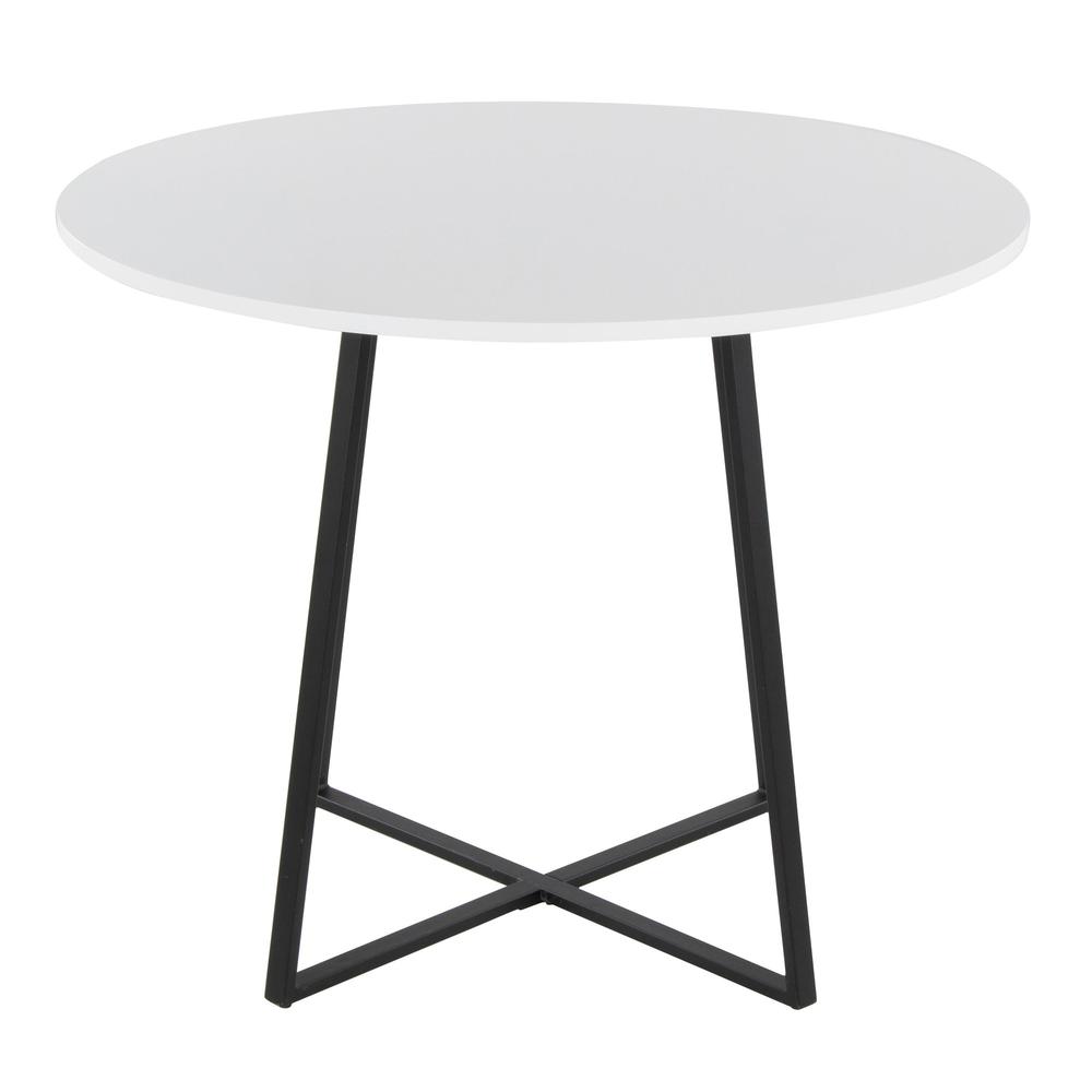 Black Metal, White MDF Canary Cosmo Dining Table. Picture 2