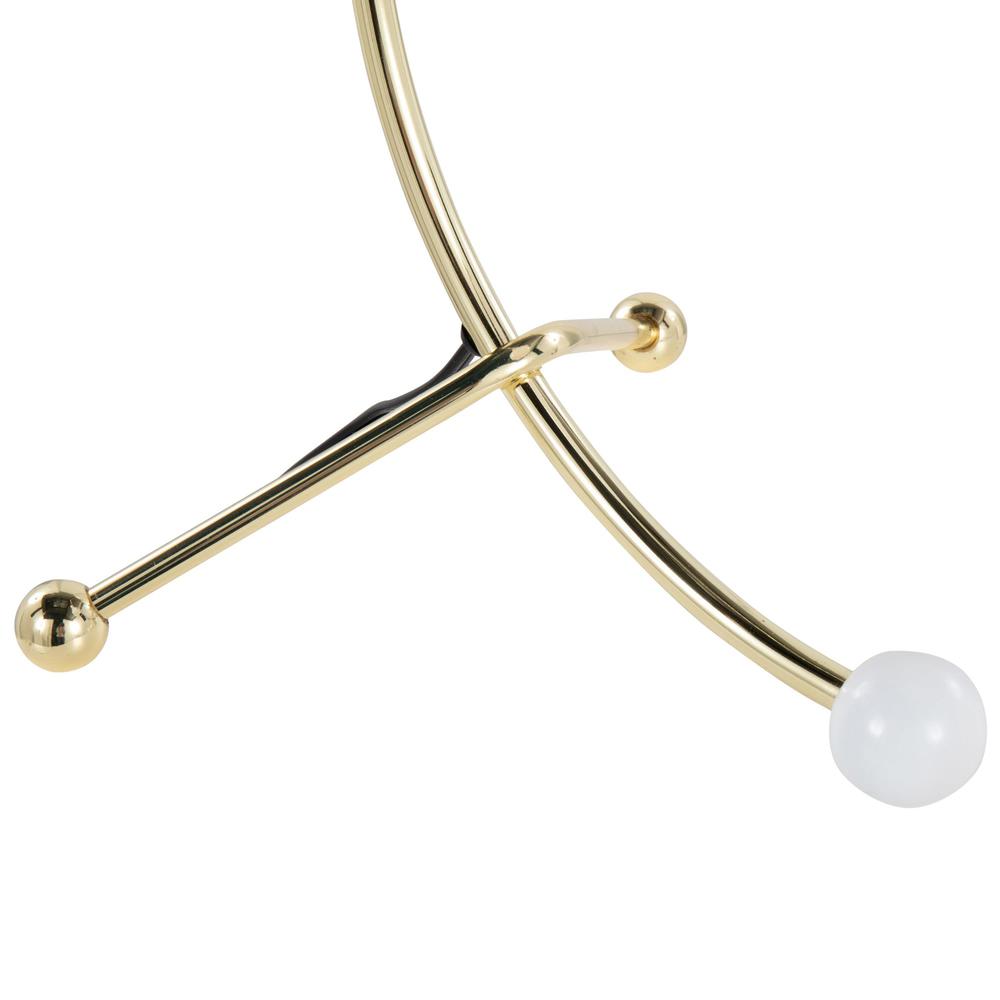 Gold Metal, White Plastic Eileen Task Lamp. Picture 8